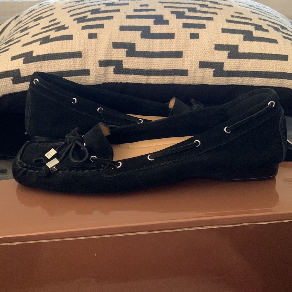 Michael Kors Sutton Moccasin Flat Shoes Suede Leather Black |size 9 - Picture 8 of 8